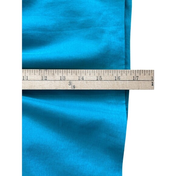 Club Monaco Silk Cotton Mini Skirt Women's Size XS Turquoise Lined Pockets - Picture 10 of 10